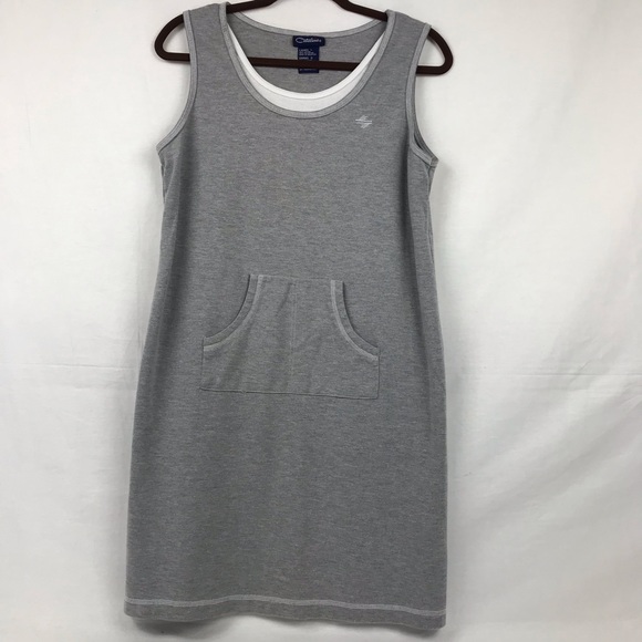 Catalina Tank Dress Gray w Faux Tank Sz Large - Picture 5 of 5